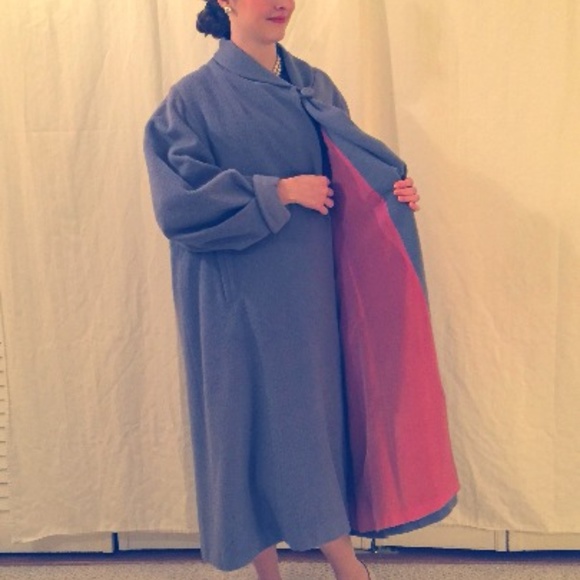 light blue swing coat